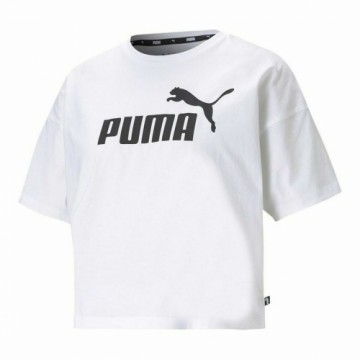 Sieviešu Krekls ar Īsām Piedurknēm Puma Balts L