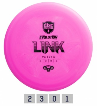 Discgolf DISCMANIA Putter SOFT EXO LINK Evolution Pink 2/3/0/1