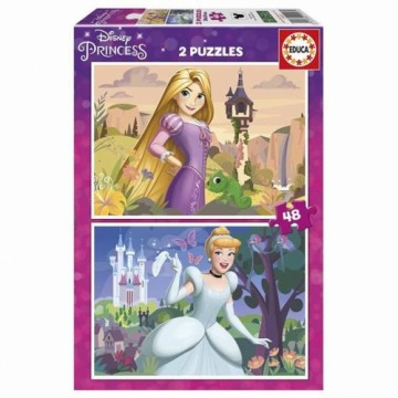 2 Pužļu Komplekts Disney Princess Cinderella and Rapunzel 48 Daudzums