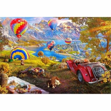 Puzle un domino komplekts Educa The Valley of Hot Air Balloons 3000 Daudzums