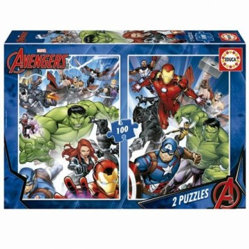 2 Pužļu Komplekts The Avengers 100 Daudzums