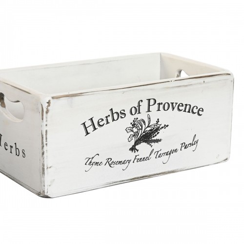 Uzglabāšanas kastes Home ESPRIT Herbs of Provence Balts Egles koksne 34 x 22 x 15 cm 4 Daudzums image 4