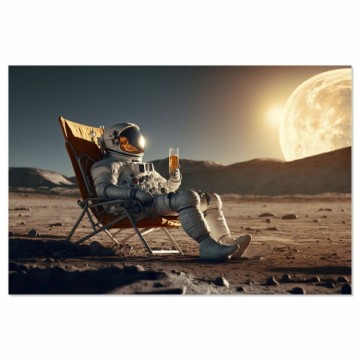 Glezna Home ESPRIT Drukāts Astronauts 150 x 0,04 x 100 cm