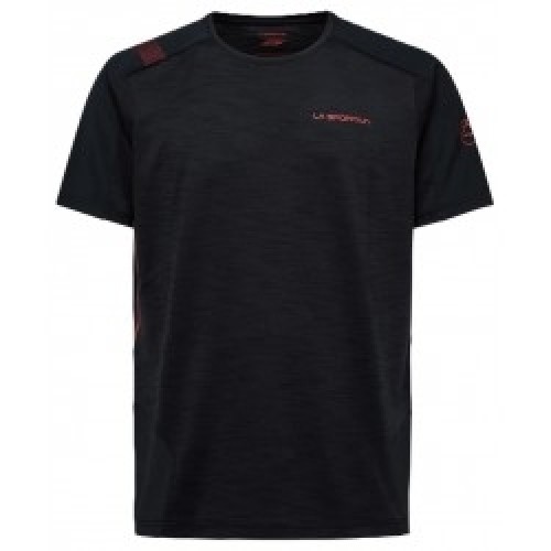 La Sportiva Krekls COMPASS T-Shirt M M Black/Cherry Tomato image 1