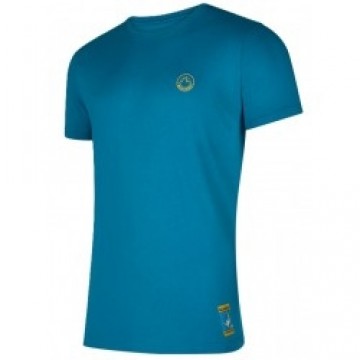 La Sportiva Krekls CLIMBING on the MOON T-Shirt M XL Turchese/Giallo