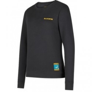 La Sportiva Džemperis CLIMBING on the MOON Sweatshirt W XS Carbon/Giallo