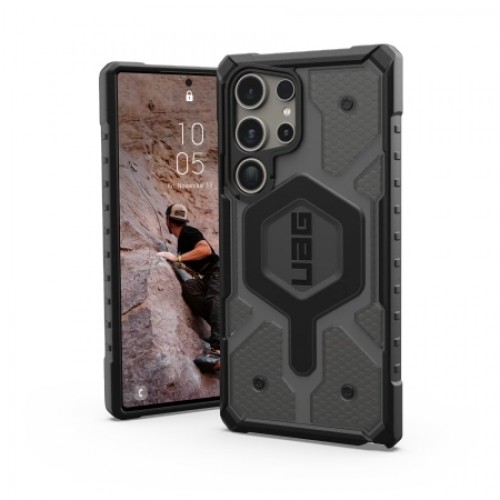 UAG Pathfinder Clear Magnet case for Samsung Galaxy S24 Ultra 5G with magnetic module - gray image 1