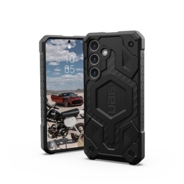 UAG Monarch Pro case for Samsung Galaxy S24 with magnetic module - black carbon