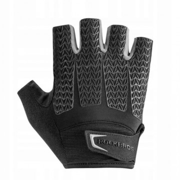 Rockbros S169BGR M cycling gloves with gel inserts - gray