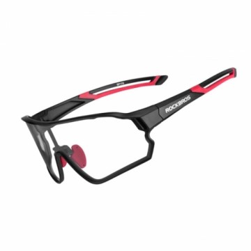 Rockbros 10035 photochromic UV400 cycling glasses - black and red