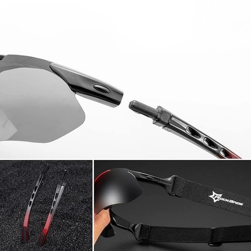 Rockbros 10143 photochromic UV400 cycling glasses - black image 5