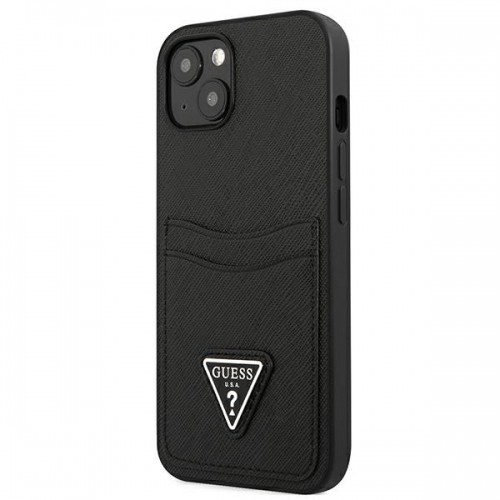 Guess Saffiano Double Card Case for iPhone 13 mini Black image 2
