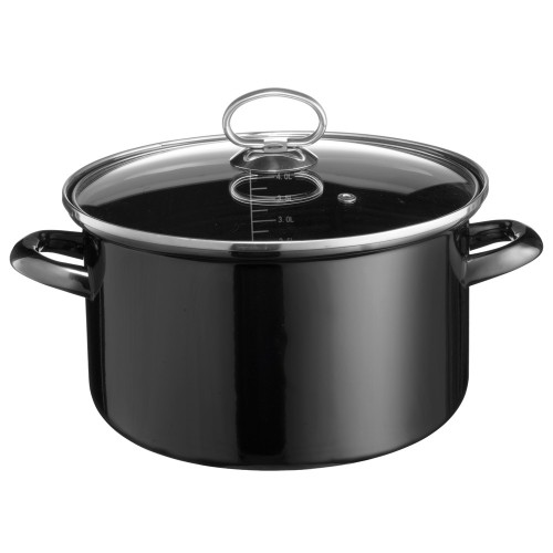 Michelino Roasting pot with lid Ø 16cm. Ø 16cm, height 10cm. Robust steel alloy. Excellent heat diffusion. Dur image 1