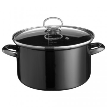 Michelino Roasting pot with lid Ø 16cm. Ø 16cm, height 10cm. Robust steel alloy. Excellent heat diffusion. Dur