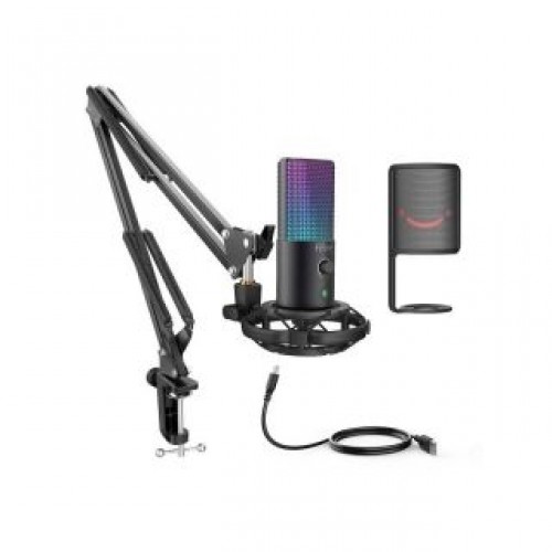 FIFINE   RGB, USB MICROPHONE BUNDLE WITH ARM STAND&SHOCK MOUNT FOR STREAMING FIFINE T669 PRO image 1