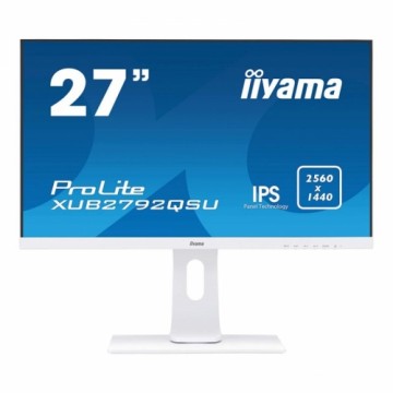 Iiyama   Iiyama ProLite XUB2792QSU-W5 - LED monitor - 27" - 2560 x 1440 WQHD @ 75 Hz - IPS - 350 cd / m² - 1000:1 - 5 ms - HDMI, DVI, DisplayPort - speakers - matt white