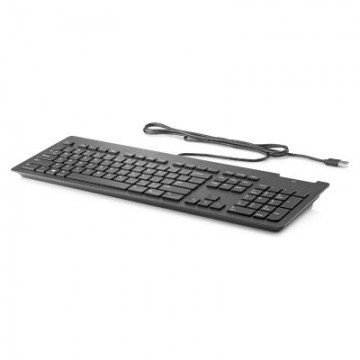 HP   HP Slim USB Wired Keyboard - Smartcard - Black - US ENG