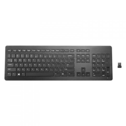 HP   HP Premium Anodized Aluminium Wireless Keyboard - Black - US ENG image 1