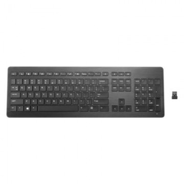 HP   HP Premium Anodized Aluminium Wireless Keyboard - Black - US ENG