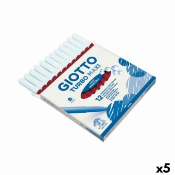 Flomasteru Komplekts Giotto Turbo Maxi Sarkans (5 gb.)