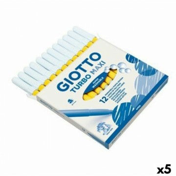 Flomasteru Komplekts Giotto Turbo Maxi Dzeltens (5 gb.)