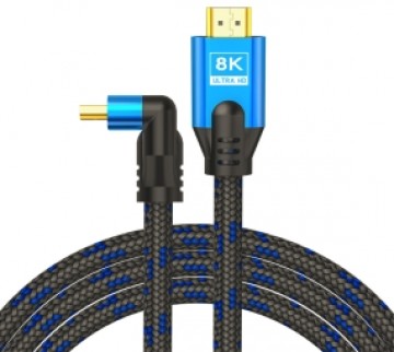 Kabelis Savio HDMI Male - HDMI Male 5m 8K Blue