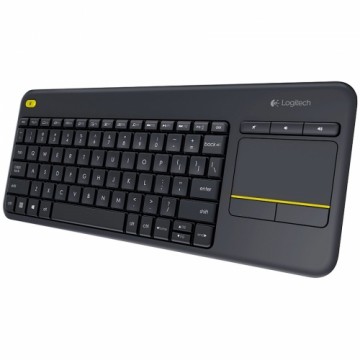 LOGITECH K400 Plus Wireless Touch Keyboard - BLACK - RUS