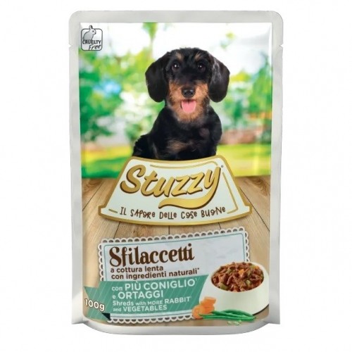 Agras Pet Foods STUZZY Shreds with rabbit and vegetables - wet dog food - 100 g image 1