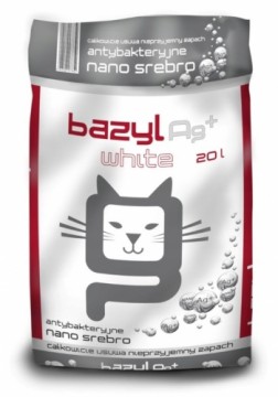 BAZYL Ag+ Super Premium Compact White - bentonite litter - 20 l