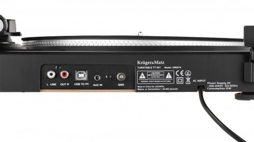 Kruger & Matz Krüger&Matz TT-501 Belt-drive audio turntable Black image 3