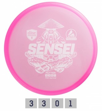 Discgolf DISCMANIA Putter SENSEI Active Premium Pink 3/3/0/1