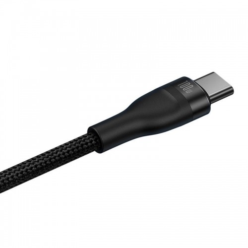 2in1 USB cable Baseus Flash Series USB-C do USB-C 100W, 1.5m (black image 2