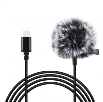 Puluz Jack Lavalier Wired Condenser Recording Microphone 1.5m USB-C | Type-C PU425