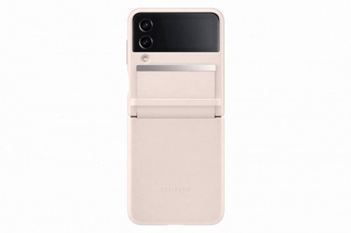 EF-VF721LPE Samsung Leather Cover for Galaxy Z Flip 4 Peach (Damaged Package) image 1