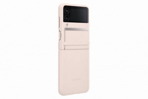 EF-VF721LPE Samsung Leather Cover for Galaxy Z Flip 4 Peach (Damaged Package) image 3