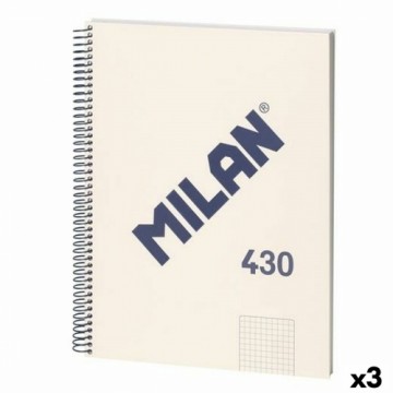 Piezīmju Grāmata Milan 430 Bēšs A4 80 Loksnes (3 gb.)