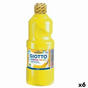 tempera Giotto School Dzeltens 500 ml Mazgājams (6 gb.)