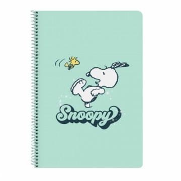 Блокнот Snoopy Groovy Зеленый A4 80 Листья
