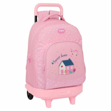 Школьный рюкзак с колесиками Glow Lab Sweet home Розовый 33 X 45 X 22 cm