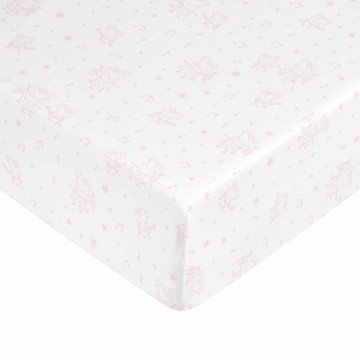 Подогнанный нижний лист Peppa Pig Белый Розовый 105 x 200 cm