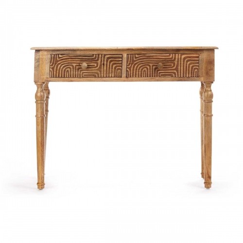 Gift Decor Vestibila galds ar 2 atvilktnēm Brūns Mango koks 98 x 77 x 42 cm Līkne image 3