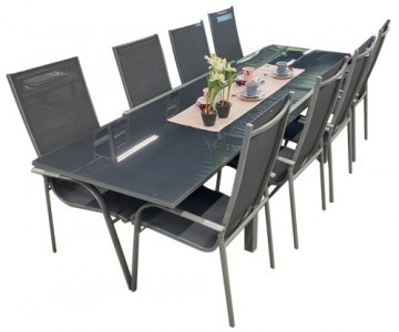 Besk Dārza komplekts, galds ar 8 krēsliem
