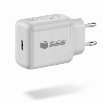 Зарядное для розетки + Кабель-USB-C PcCom Белый 20 W