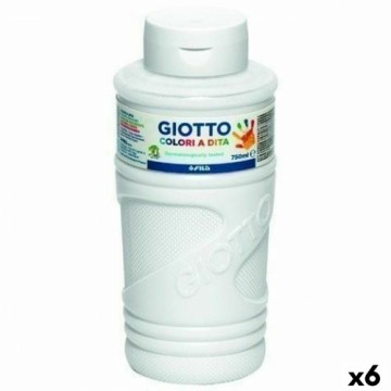 Pirkstu krāsa Giotto Balts 750 ml (6 gb.)