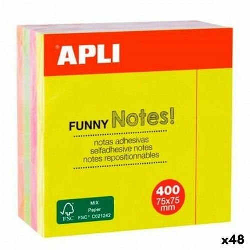 Līmlapiņas Apli Funny Daudzkrāsains 75 x 75 mm (48 gb.) image 1