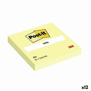 Стикеры для записей Post-it 654 Жёлтый 76 x 76 mm (12 штук)