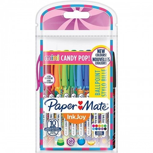 Lodīšu Pildspalvu Komplekts Paper Mate Mini Candy Pop Daudzkrāsains 1 mm (2 gb.) image 2