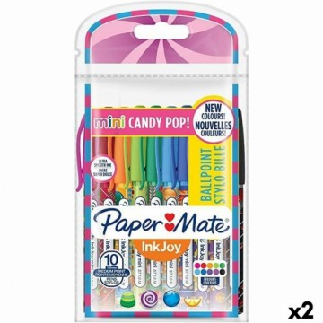 Lodīšu Pildspalvu Komplekts Paper Mate Mini Candy Pop Daudzkrāsains 1 mm (2 gb.)