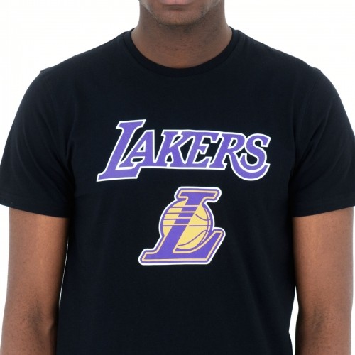 Vīriešu Krekls ar Īsām Piedurknēm New Era  NOS NBA LOSLAK 60416756  Melns image 5