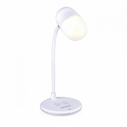 LED lampa ar Skaļruni un Bezvadu Lādētāju Grundig Balts Ø 12 x 26 cm Plastmasa 3-vienā image 1